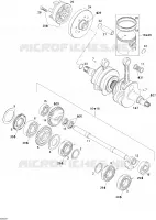 Albero motore, pistoni e albero di equilibratura