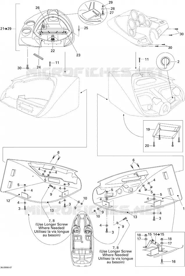 Console anteriore e vano portaoggetti