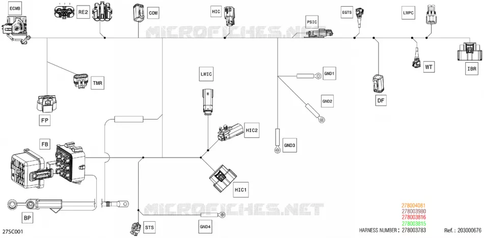 02- CABLAGGIO ELETTRICO - MAIN HARNESS - 278003783