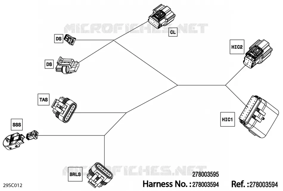 08- CABLAGGIO ELETTRICO - STEERING WIRING HARNESS - 278003594 - PACKAGE BASE WITH IBR