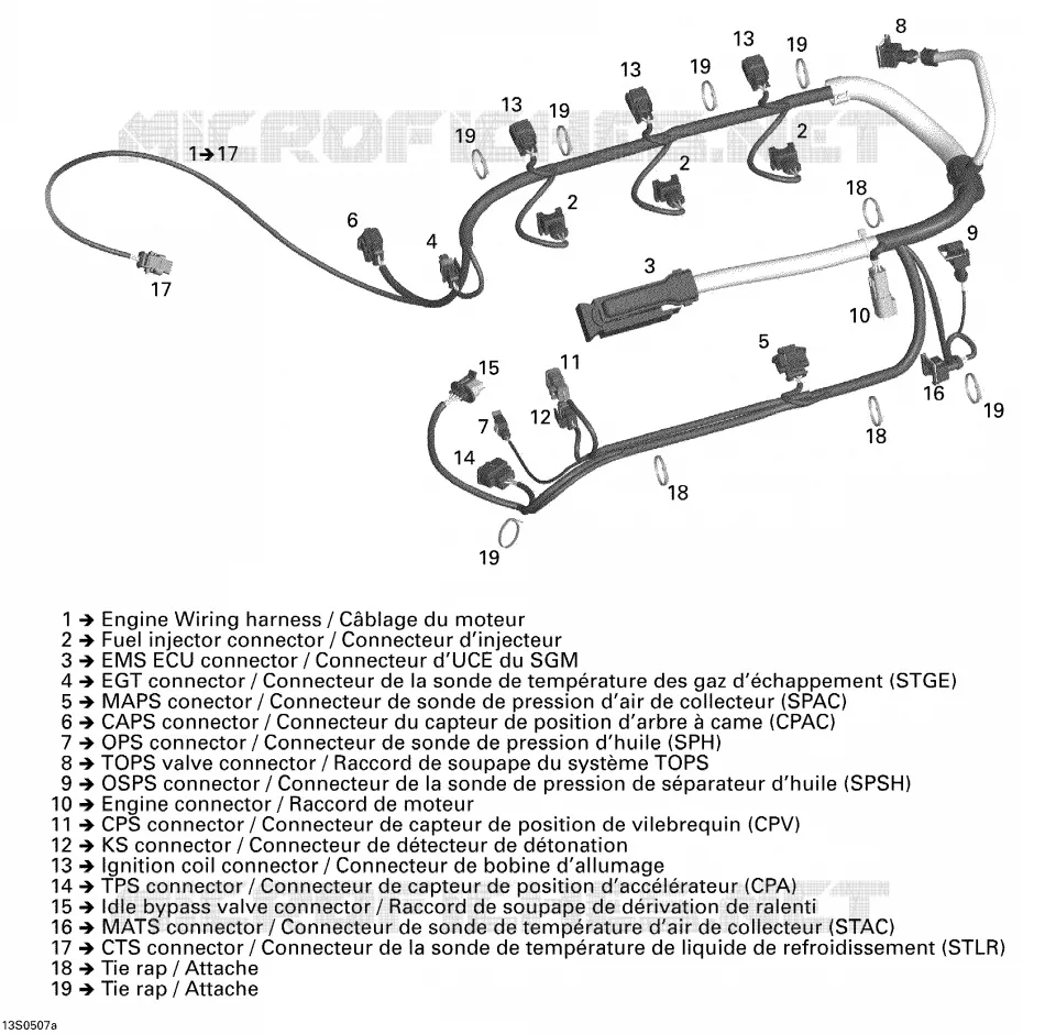 Cablaggio del motore