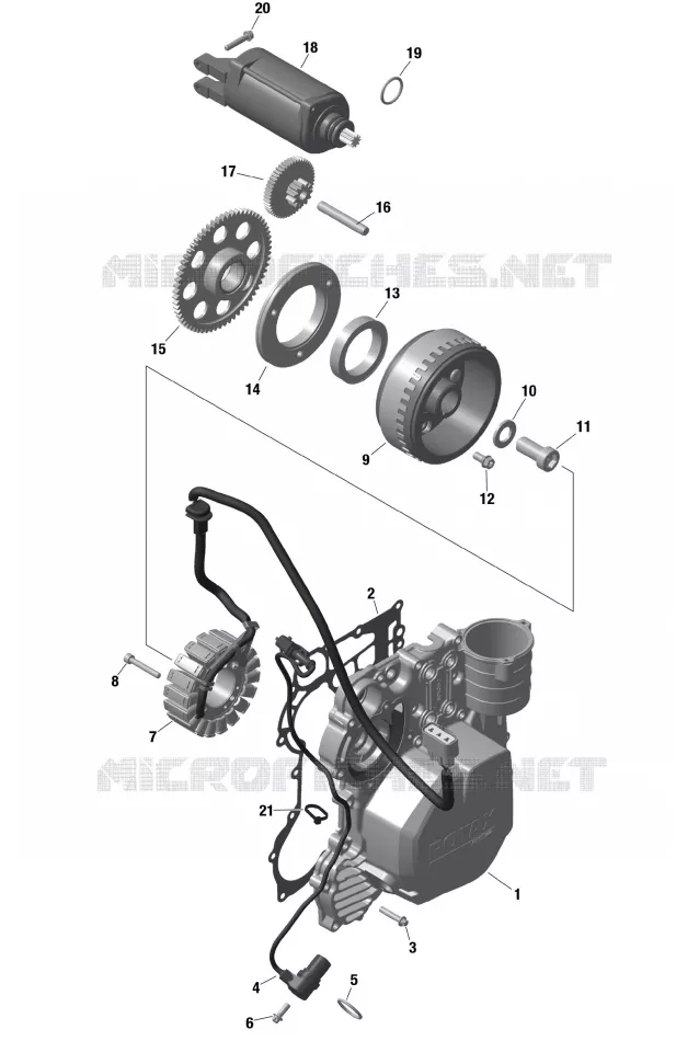 01- ROTAX - MAGNETO AND CABLAGGIO ELETTRICO STARTER