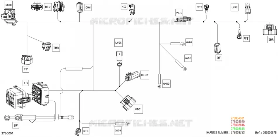 02- CABLAGGIO ELETTRICO - MAIN HARNESS - 278003783