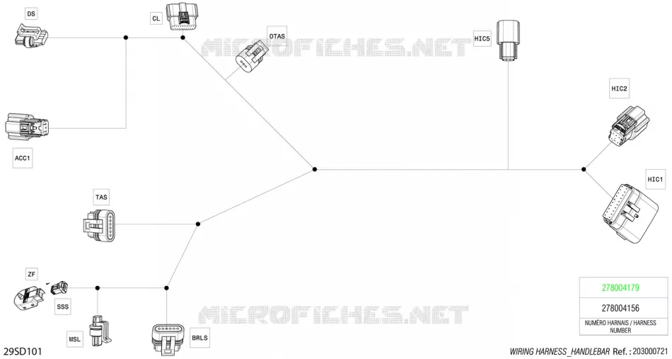08- CABLAGGIO ELETTRICO - STEERING WIRING HARNESS - 278004179