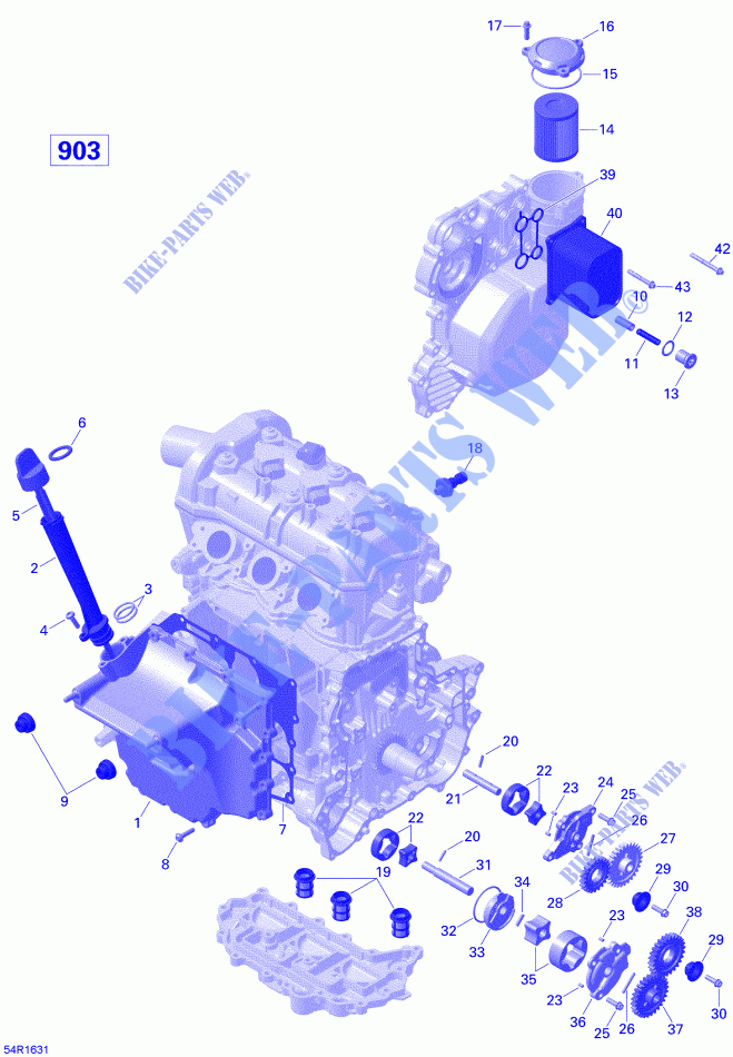 Lubrificazione del motore per Sea-Doo GTS 2017