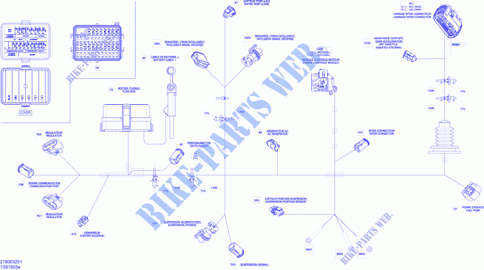 Cablaggio elettrico   Cablaggio principale per Sea-Doo GTX LIMITED iS 260 2015