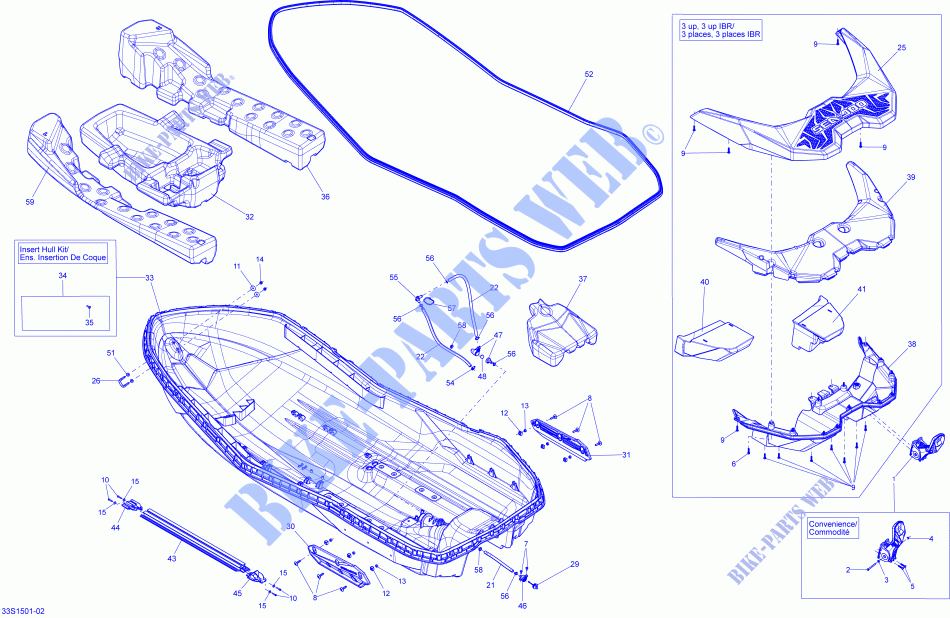 CARROZZERIA per Sea-Doo SPARK ACE 900 ( 2 SEATS ) 2015