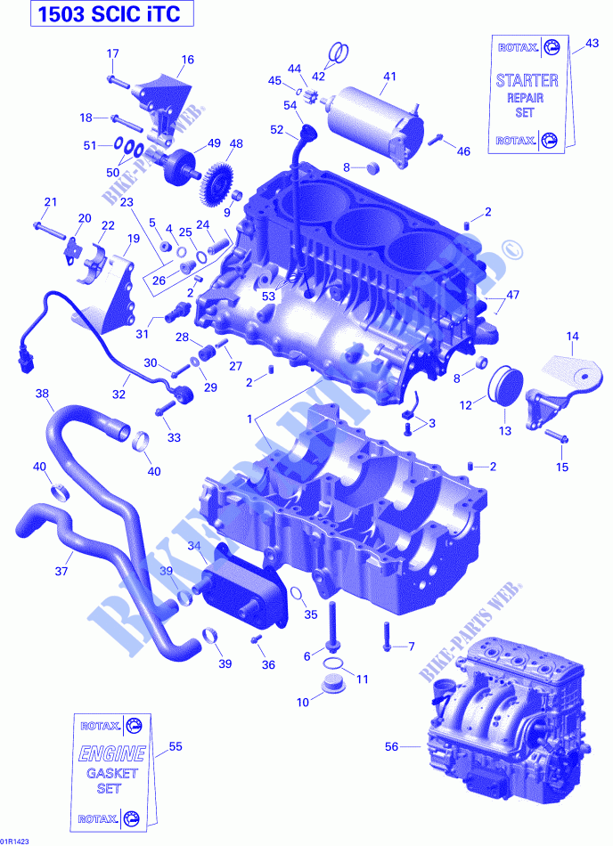 Motore e supporto motore per Sea-Doo GTR 215 2014