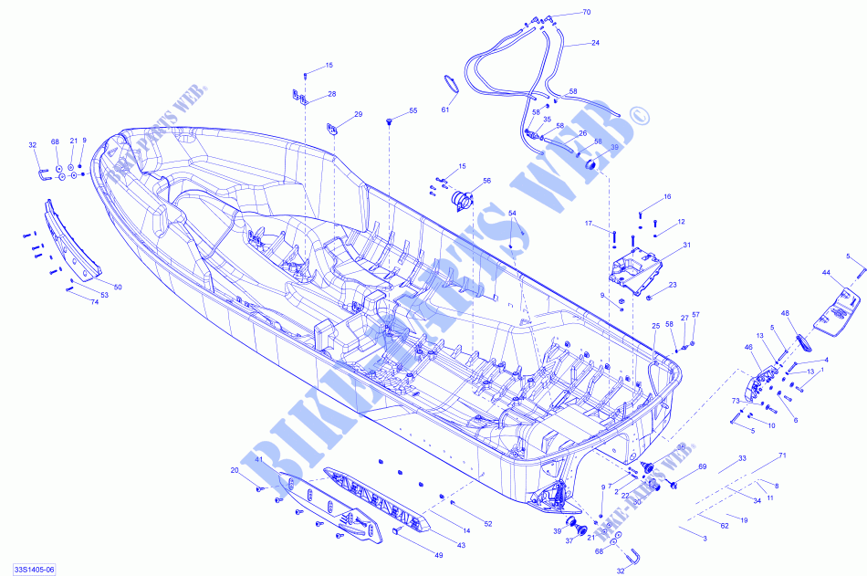 CARROZZERIA per Sea-Doo RXT-X aS 260 & RS (aS: ADJUSTABLE SUSPENSION) 2014