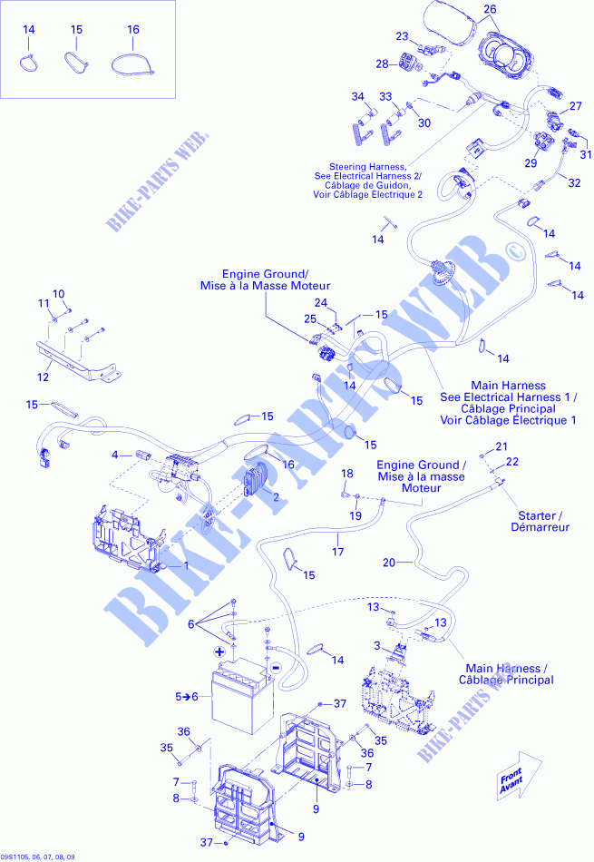 ELETTRICO PARTI per Sea-Doo GTX 155 (38CS/38CR) 2012