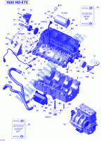 Motore e supporto motore per Sea-Doo GTX LIMITED iS 260 (iS:SUSPENSON INTELLIGENTE) 2010