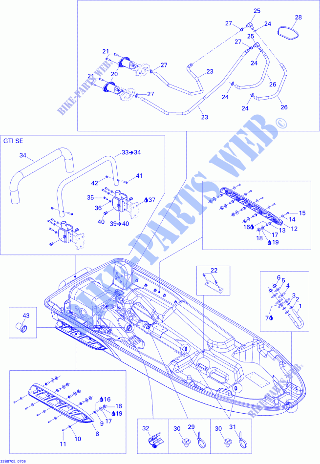 CARROZZERIA per Sea-Doo GTI 4-TEC SE ( SPECIAL EDITION ) 2007