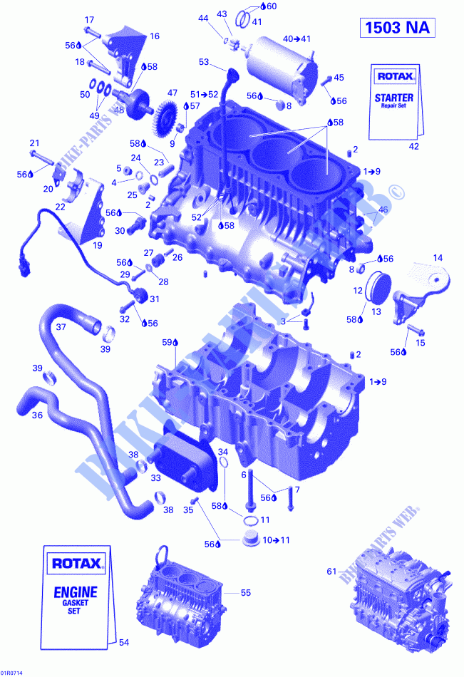 Motore e supporto motore per Sea-Doo GTI 4-TEC SE ( SPECIAL EDITION ) 2007