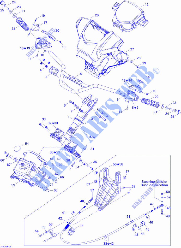 Sistema di sterzo per Sea-Doo GTI 4-TEC SE ( SPECIAL EDITION ) 2007