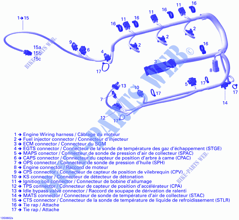 Cablaggio del motore per Sea-Doo GTI STANDARD 2006