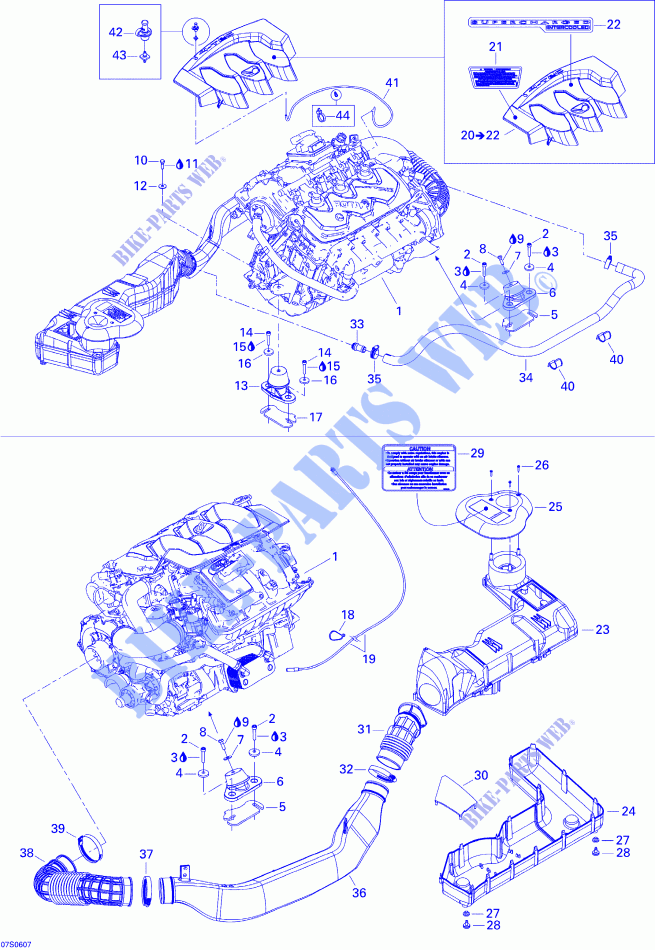 Motore, Marmitta di aspirazione per Sea-Doo GTX 4-TEC LIMITED 2006