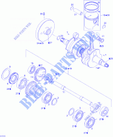 Albero motore, pistoni e albero di equilibratura per Sea-Doo GTI LE RFI ( FUEL INJECTION ) 2005