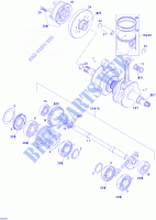 Albero motore, pistoni e albero di equilibratura per Sea-Doo 3D RFI ( FUEL INJECTION ) 2004