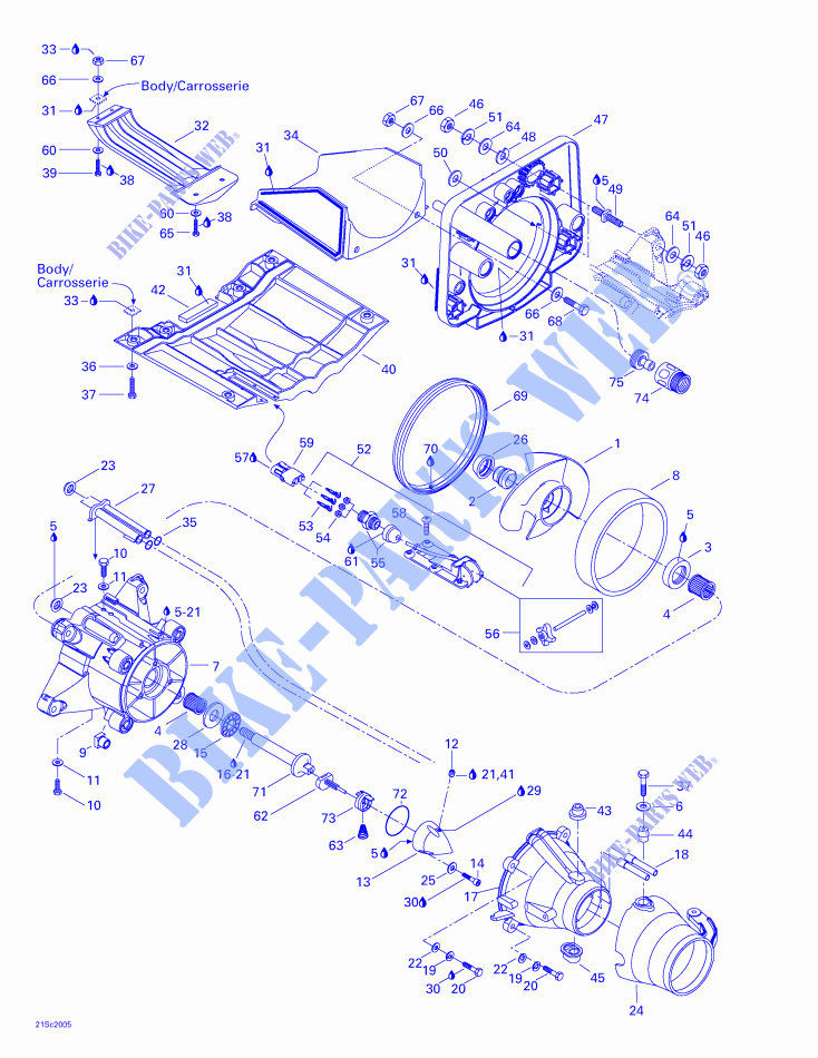 Sistema di propulsione per Sea-Doo GTX DI 5649/5659 2000