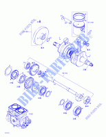 Albero motore e pistone per Sea-Doo GTX RFI 5886/5887 ( FUEL INJECTION ) 1999