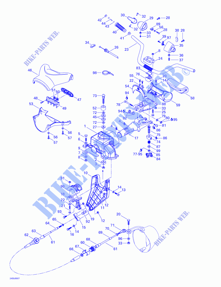 Sistema di sterzo per Sea-Doo GTX RFI 5886/5887 ( FUEL INJECTION ) 1999