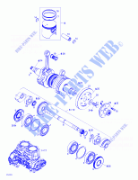 Albero motore e pistone per Sea-Doo GSX LIMITED 5629/5845 1998