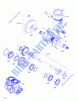 Albero motore e pistone per Sea-Doo GTX RFI 5666/5843 ( FUEL INJECTION ) 1998