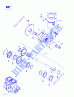 Albero motore e pistone per Sea-Doo SPX 5838/5839 1998