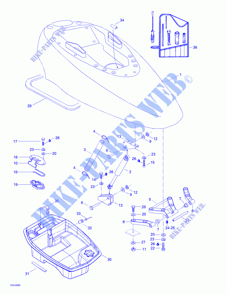 Coperchio del motore per Sea-Doo XP LIMITED 5665/5667 1998