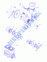 Albero motore e pistone per Sea-Doo GTI 5641 1997