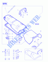 Sedile e coperchio del motore (GTS) per Sea-Doo GTI 5641 1997
