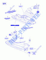 Decalcomanie (GTI) per Sea-Doo GTS 5818 1997