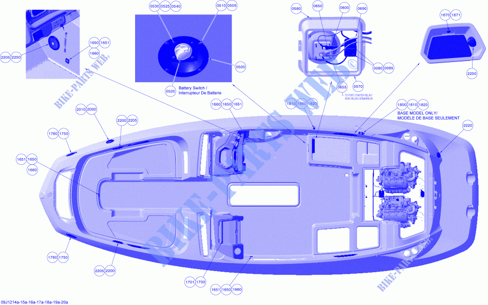 ELETTRICO PARTI per Sea-Doo 00- Model Numbers 2012