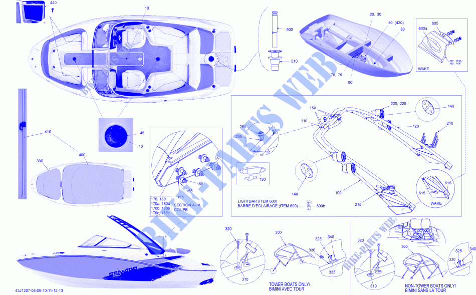 Kit di strumenti per Sea-Doo 00- Model Numbers 2012