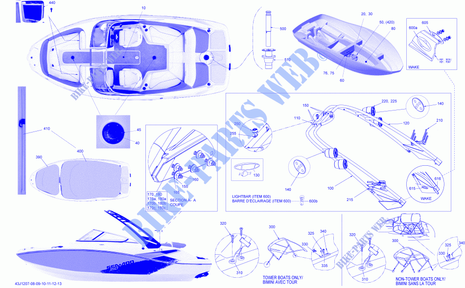Kit di strumenti per Sea-Doo 00- Model Numbers 2012