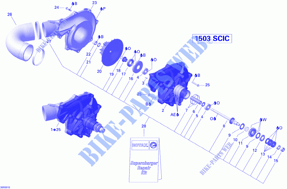 Compressore per Sea-Doo 00- Model Numbers 2009