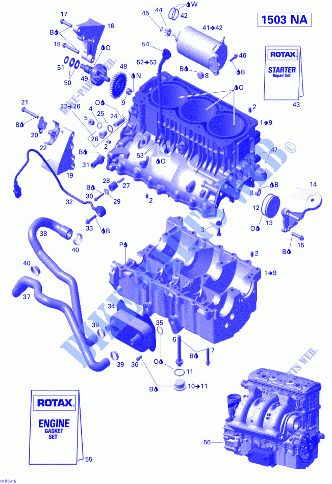Motore e supporto motore per Sea-Doo 00- Model Numbers Edition 1 2008