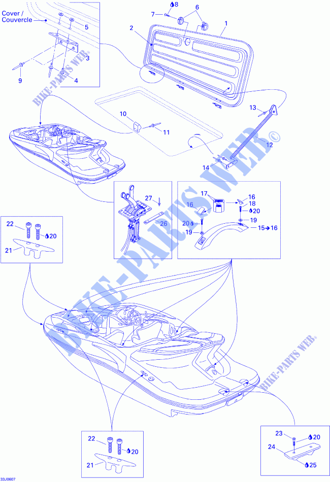 Copertura centrale e accessori per Sea-Doo 00- Model Numbers Edition 2 2006