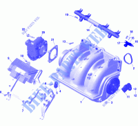 Motore   Collettore di aspirazione  per Sea-Doo RXT 300 2020