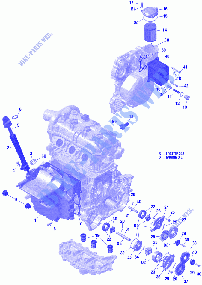 Lubrificazione del motore per Sea-Doo GTI 90 2020