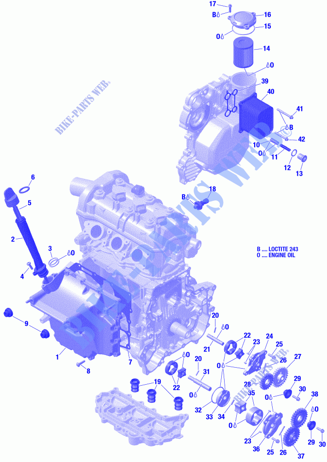 Lubrificazione del motore per Sea-Doo GTI 90 2019